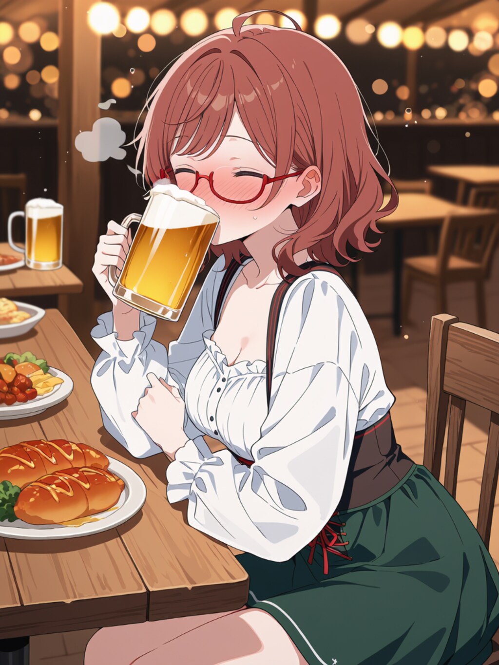 ビールを飲みます！【パラパライラスト】