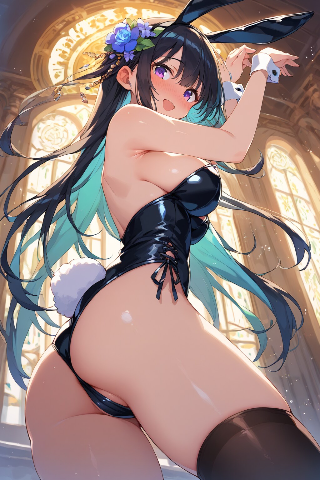 黒うさぎさんのお尻