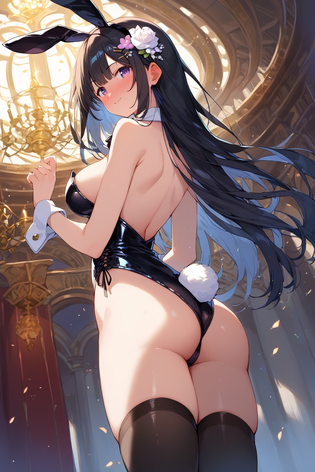 黒うさぎさんのお尻