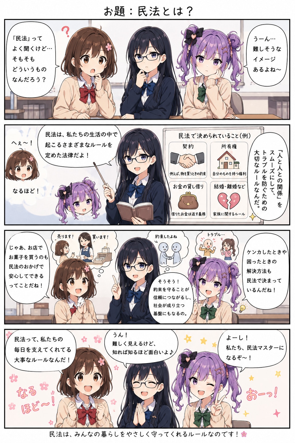 日常系4コマ漫画『民法編』