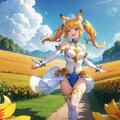 青空と花畑とケモ耳おんなのこ 2枚目