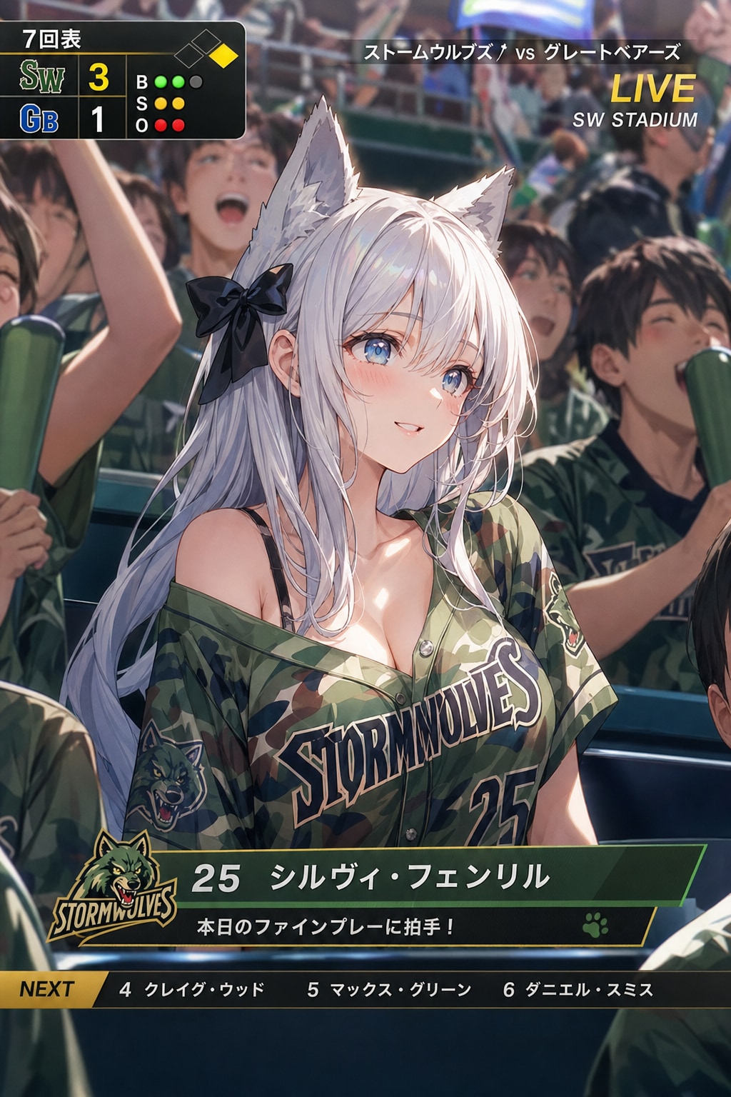 観客席のウルフちゃん🐺📣‼️