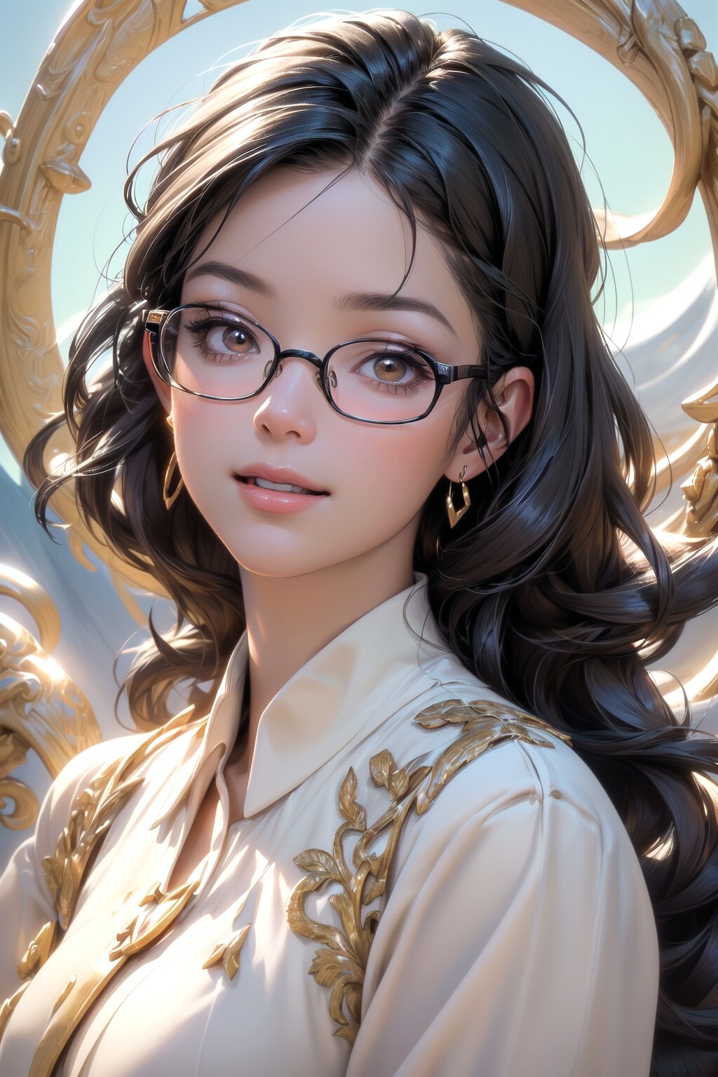 woman wearing glasses