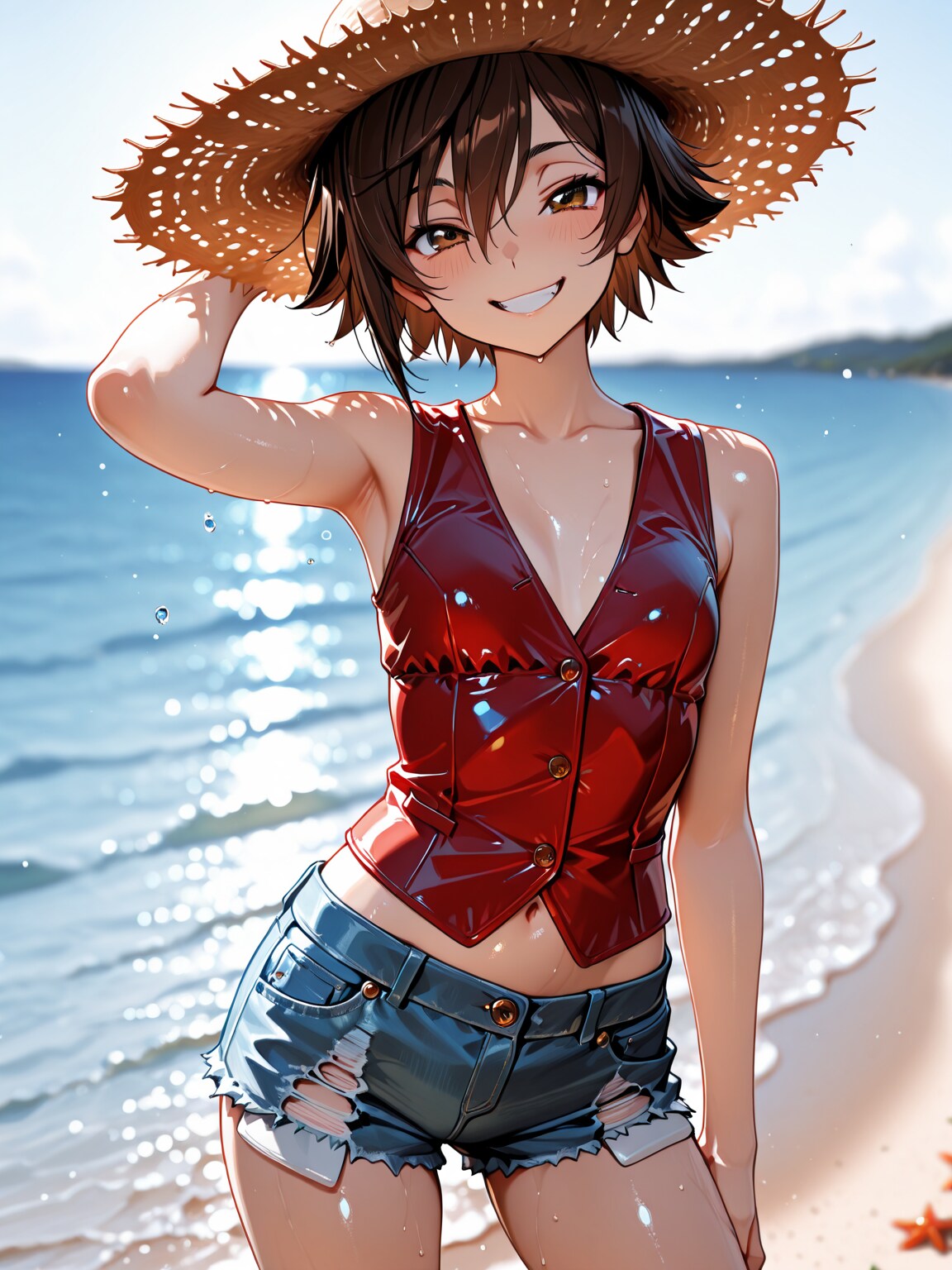 ルフィ風衣装の玲
