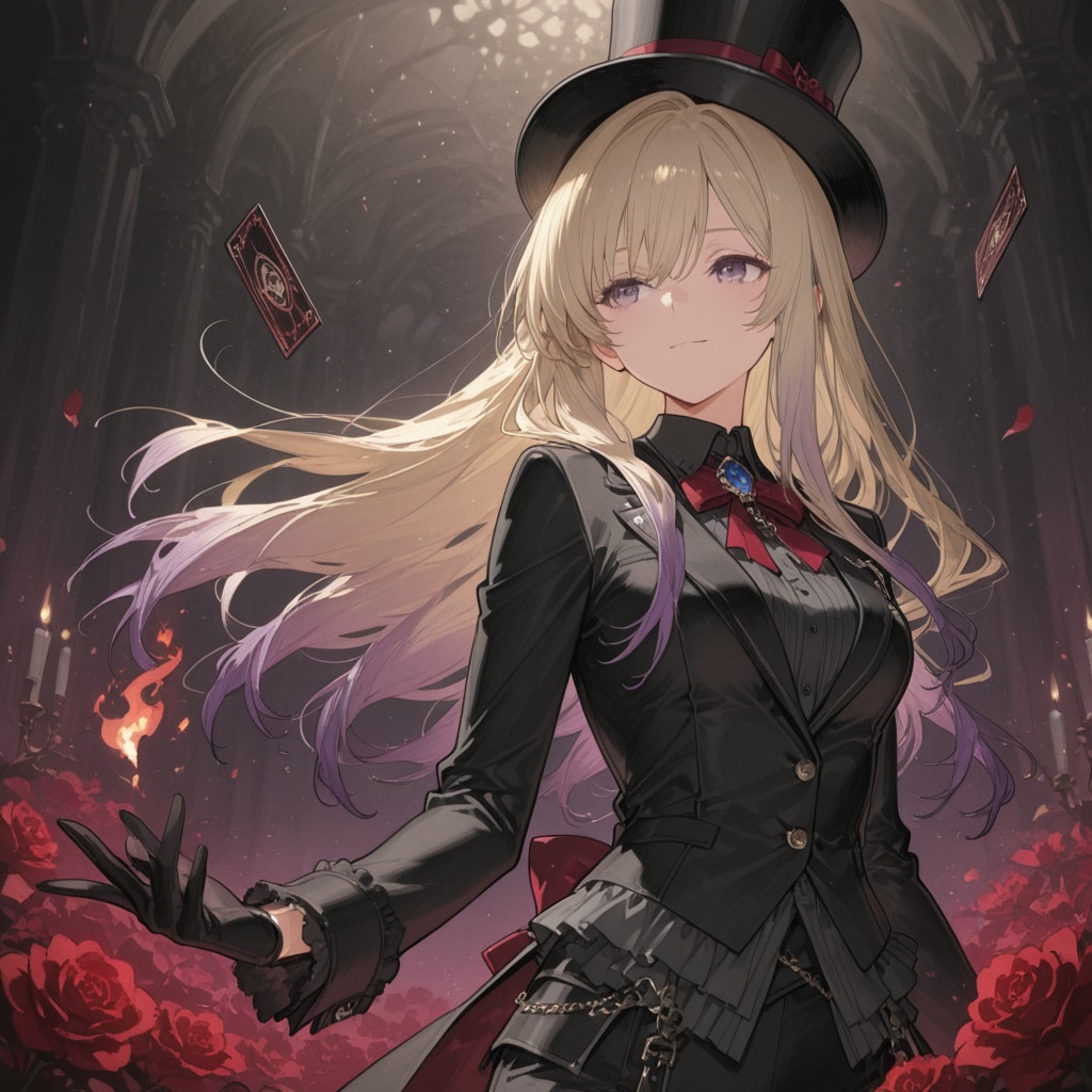赤薔薇と黒魔術師 | の人気AIイラスト・グラビア