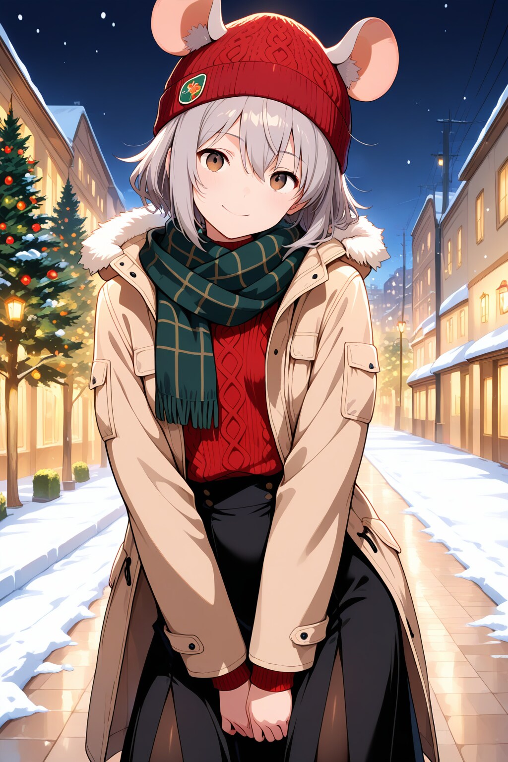 冬のネズミ娘さん