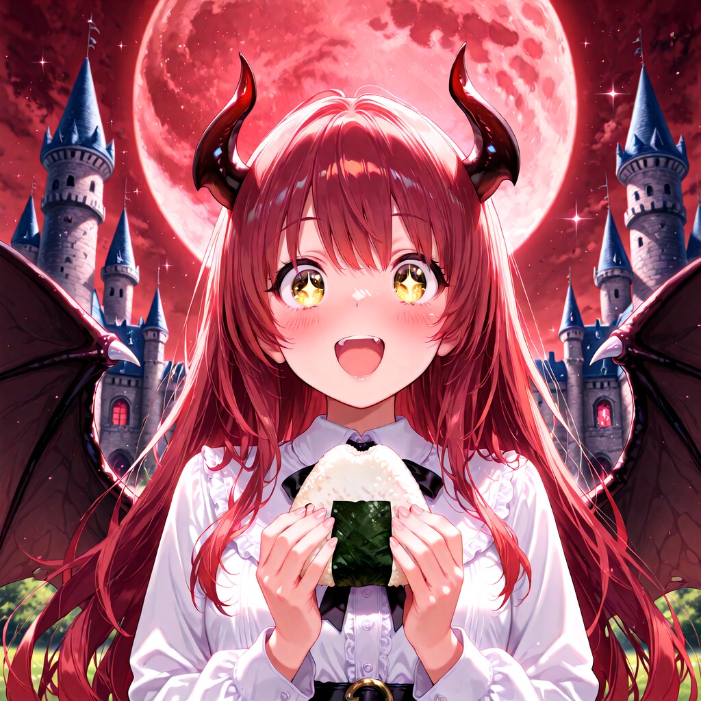 悪魔っ子におにぎりをプレゼントしてみた。