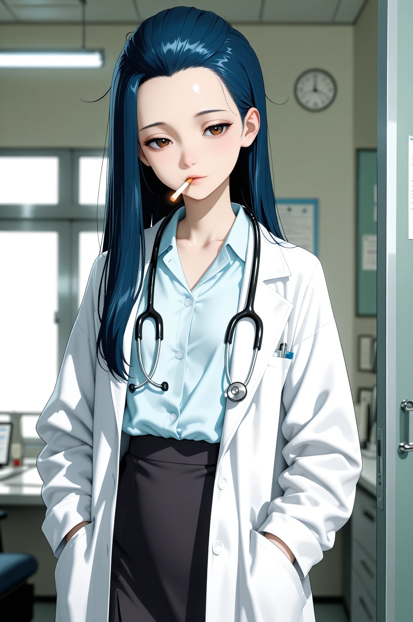Blue Diagnostic: The Doctor’s Magnified Inspection