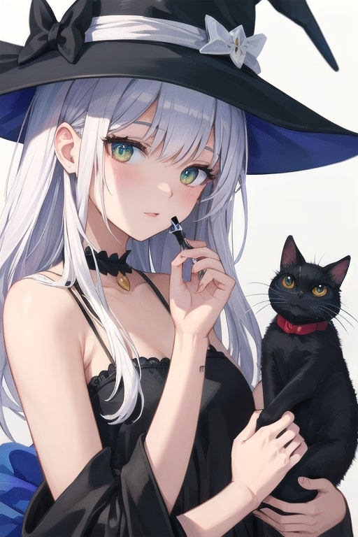 魔女と猫 | の人気AIイラスト・グラビア