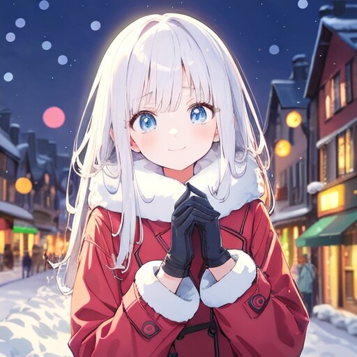 大雪と少女