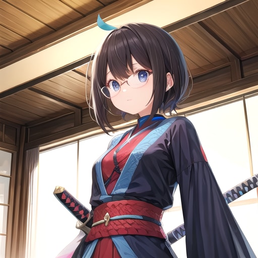眼鏡っ娘剣士 | の人気AIイラスト・グラビア
