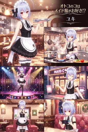 オトコのコはメイド服がお好き!?　ユキ | の人気AIイラスト・グラビア