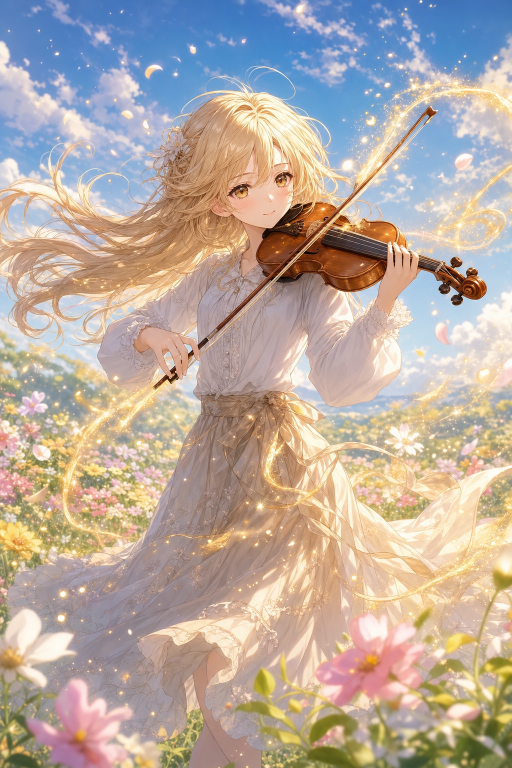 花畑の奏者 | の人気AIイラスト・グラビア