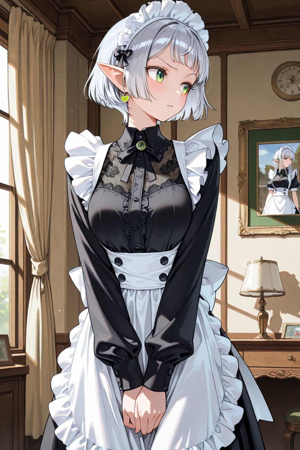 【#BONSAI】うちの子　エルフのメイド　エルミアーナ | の人気AIイラスト・グラビア