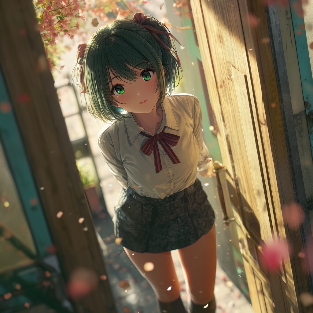 朝だよ〜　一緒に学校へ行こう！