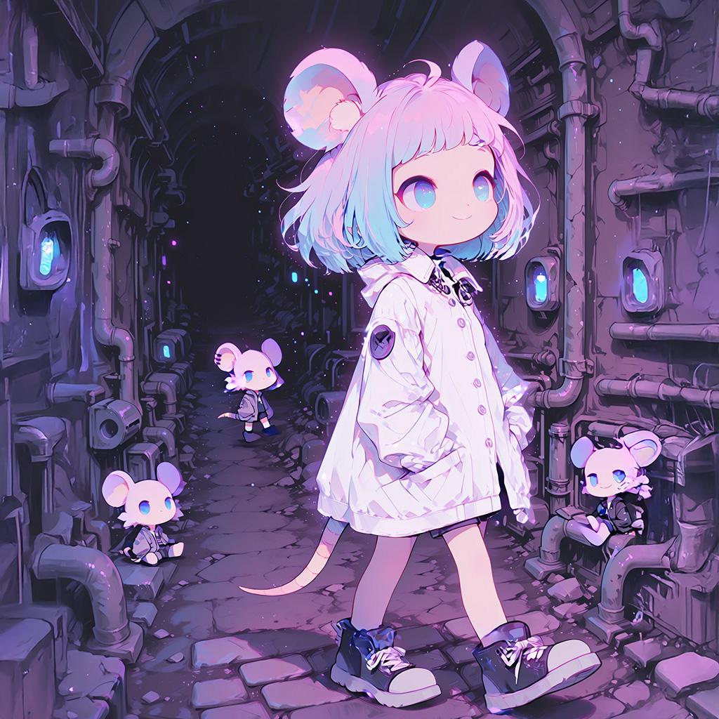 ネズミミたちのトンネルライフb | の人気AIイラスト・グラビア