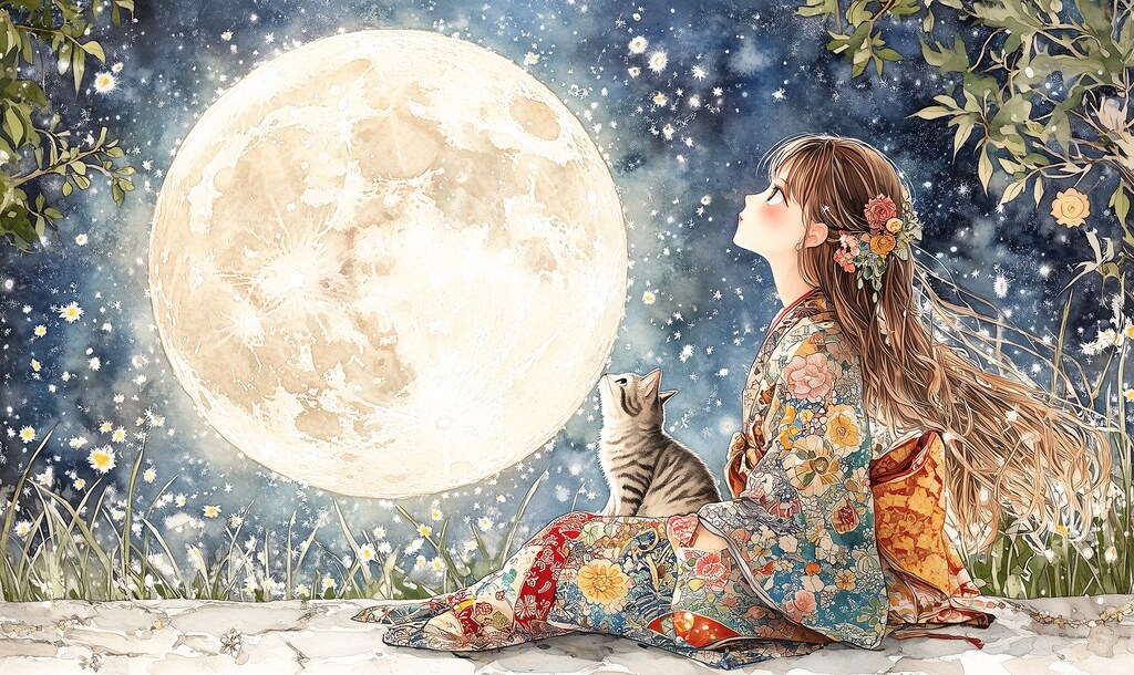 猫と月の語らい