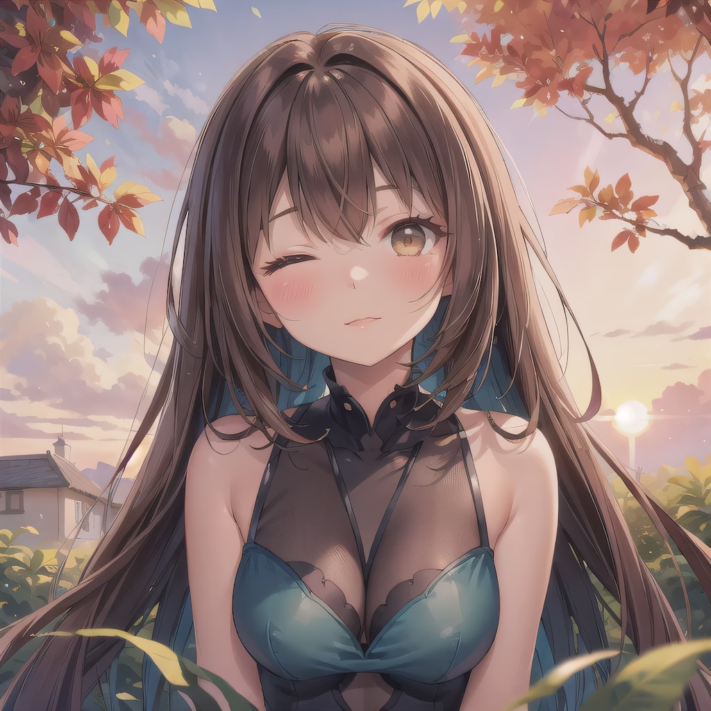 茶髪ロングでワンピースの少女３