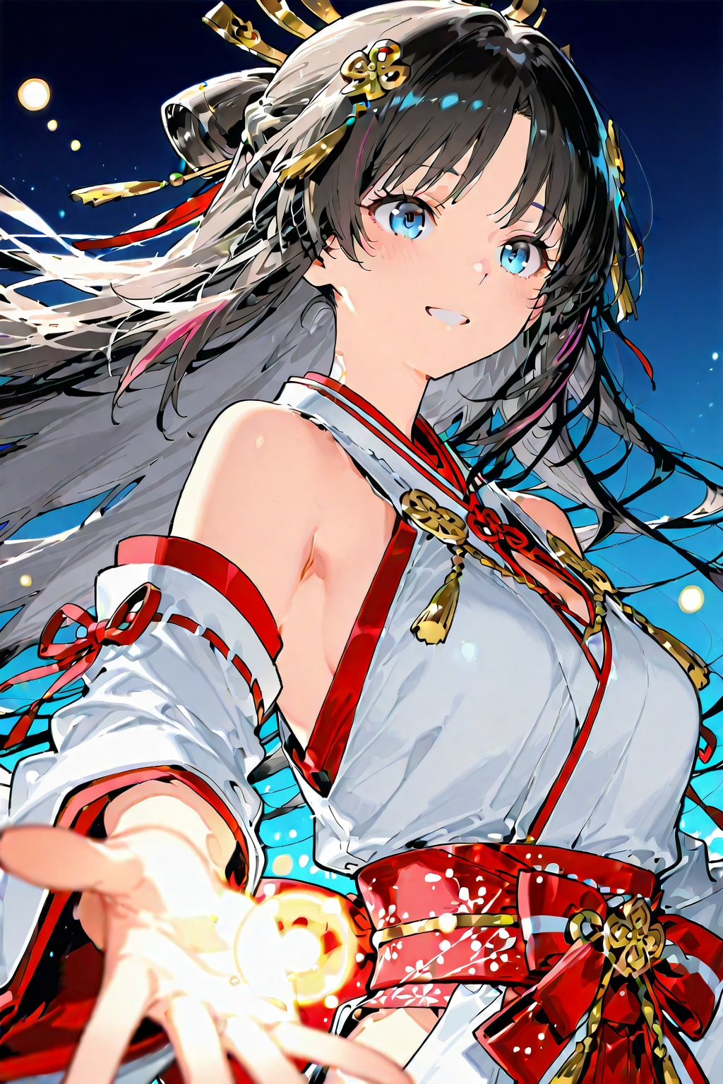 巫女の月下の舞 | の人気AIイラスト・グラビア