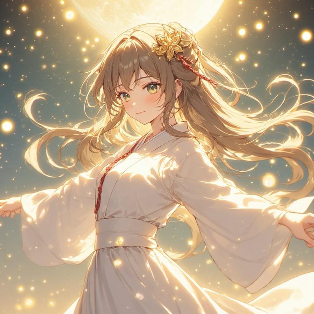 巫女の月下の舞