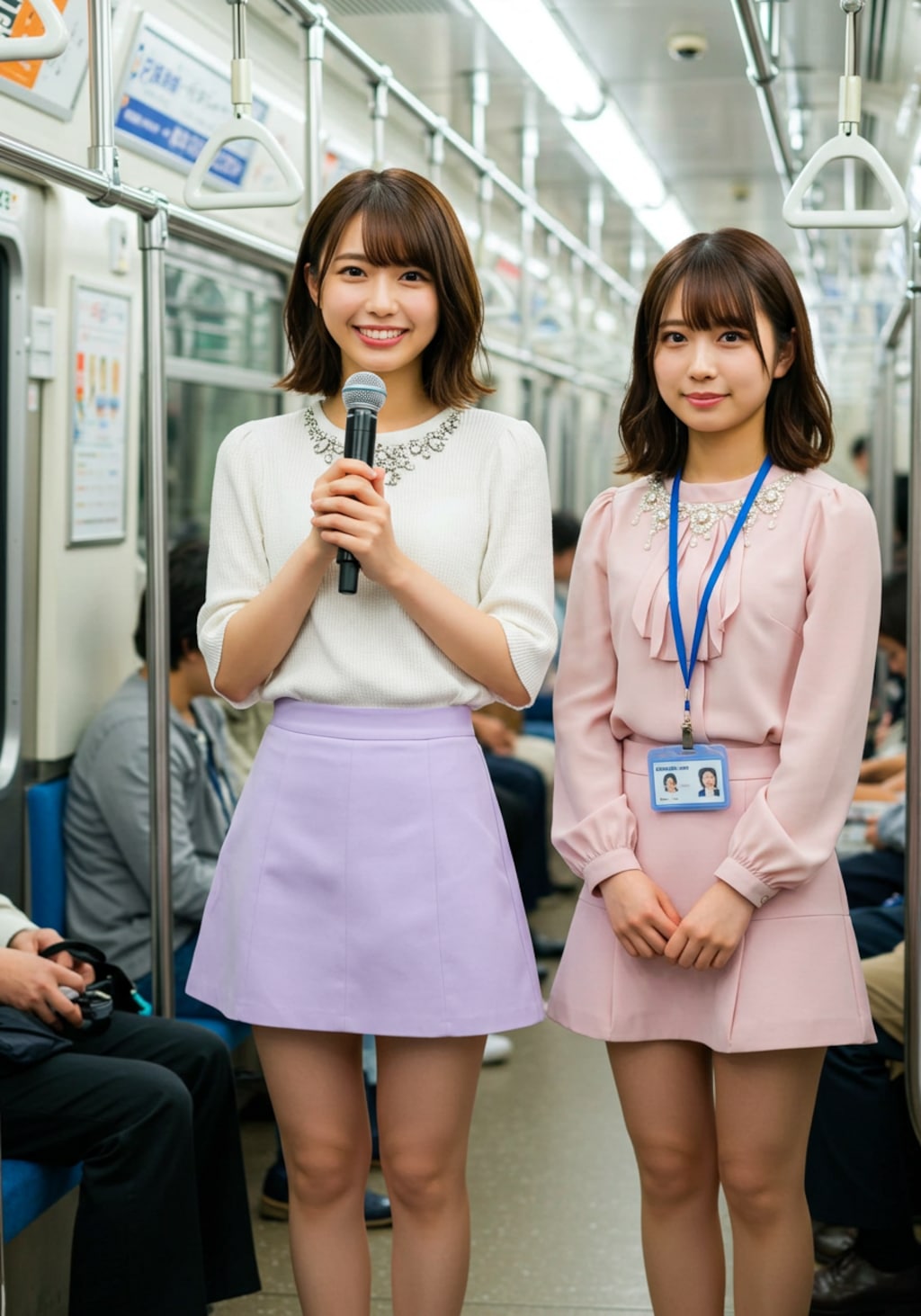 電車にロケで行かされる女子アナちゃん