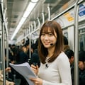 電車にロケで行かされる女子アナちゃん 2枚目