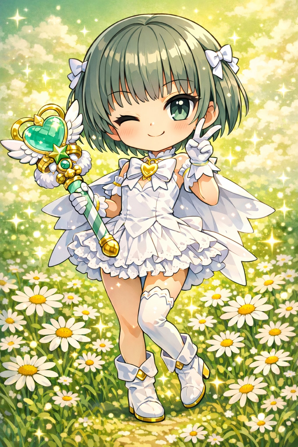 みにきゃら デイジー畑の魔法少女 フィギア（Banana2編集）