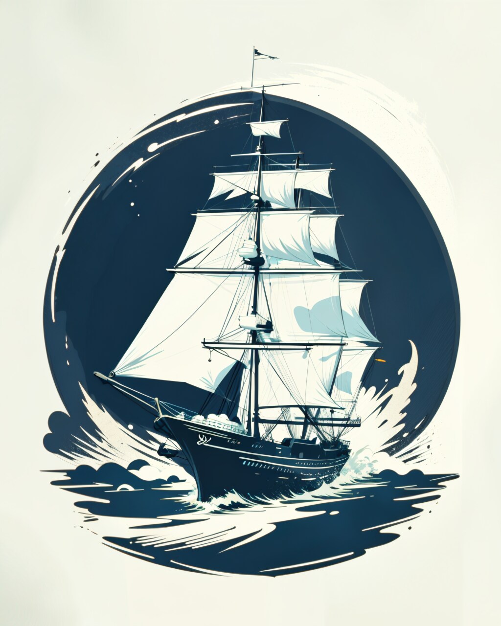 帆船 #AIロゴ
