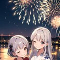 打ち上げ花火と少女 4枚目