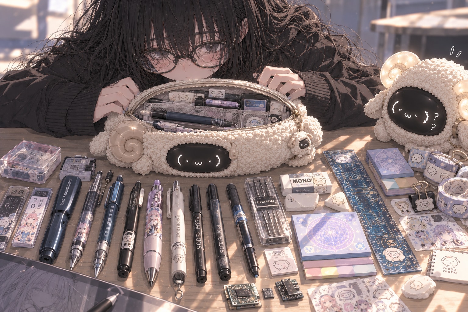 ペンケースの...中身、ですか...？ | の人気AIイラスト・グラビア