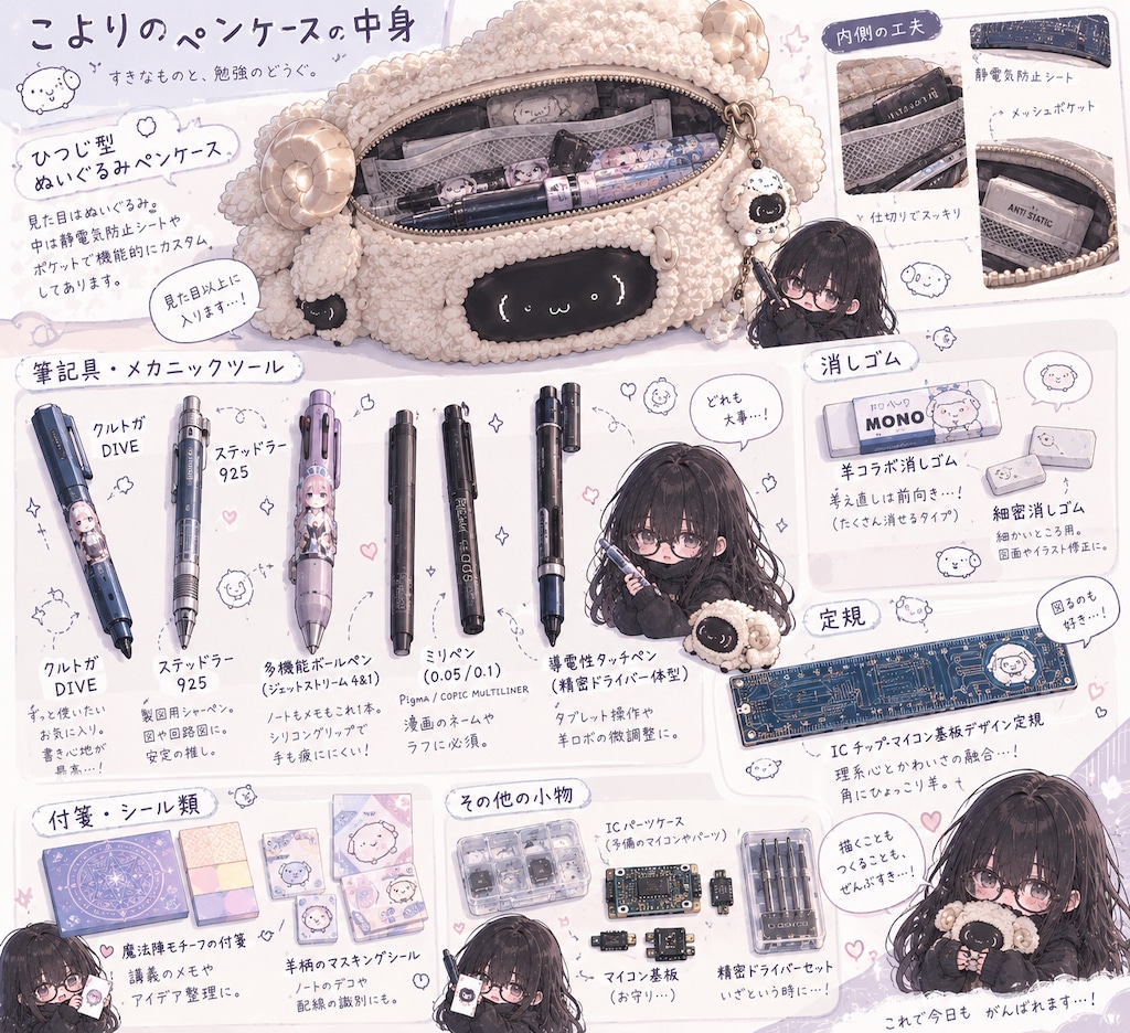 ペンケースの...中身、ですか...？