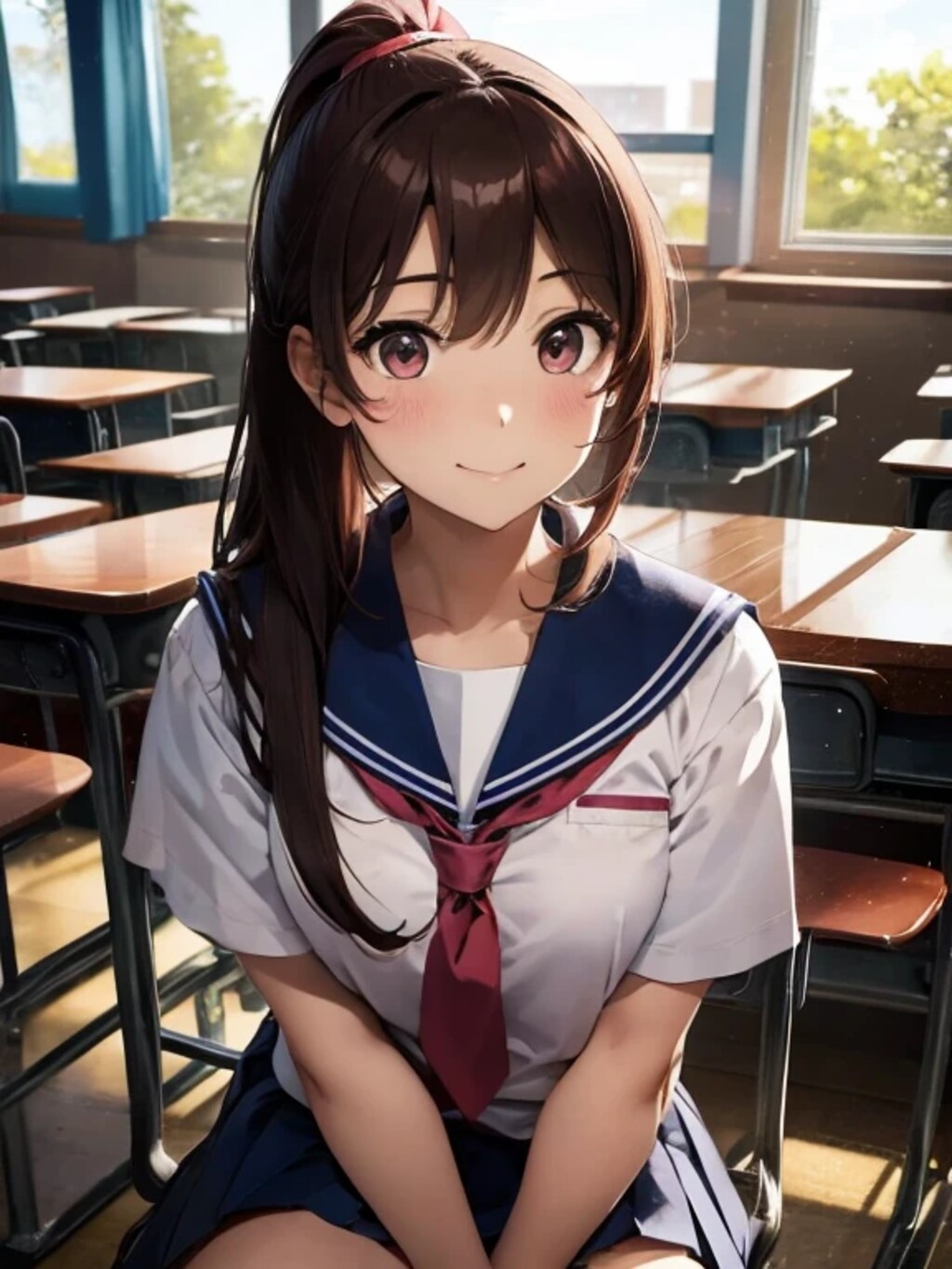お兄ちゃん　まだお昼じゃないよ　１時間目が終わったとこだよっ