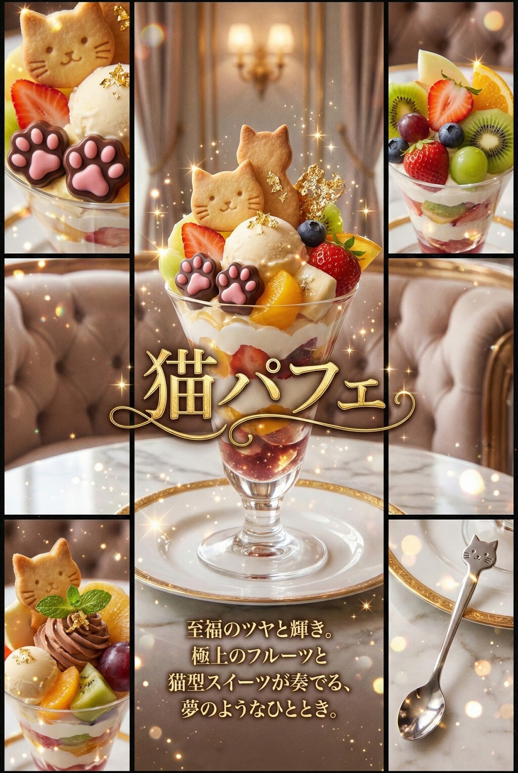 偽広告　猫パフェ