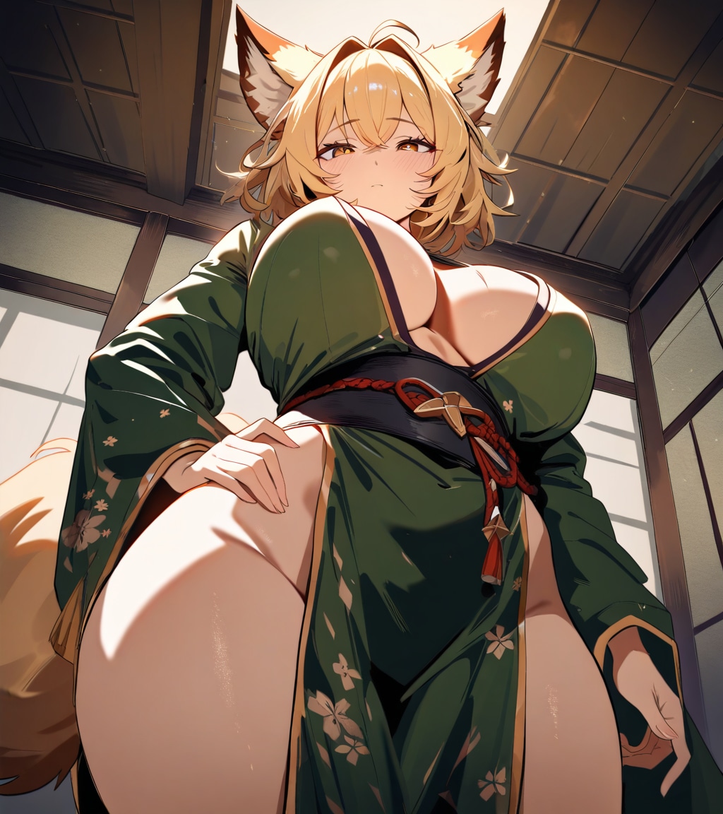 Animagine4.0で枯葉様テスト