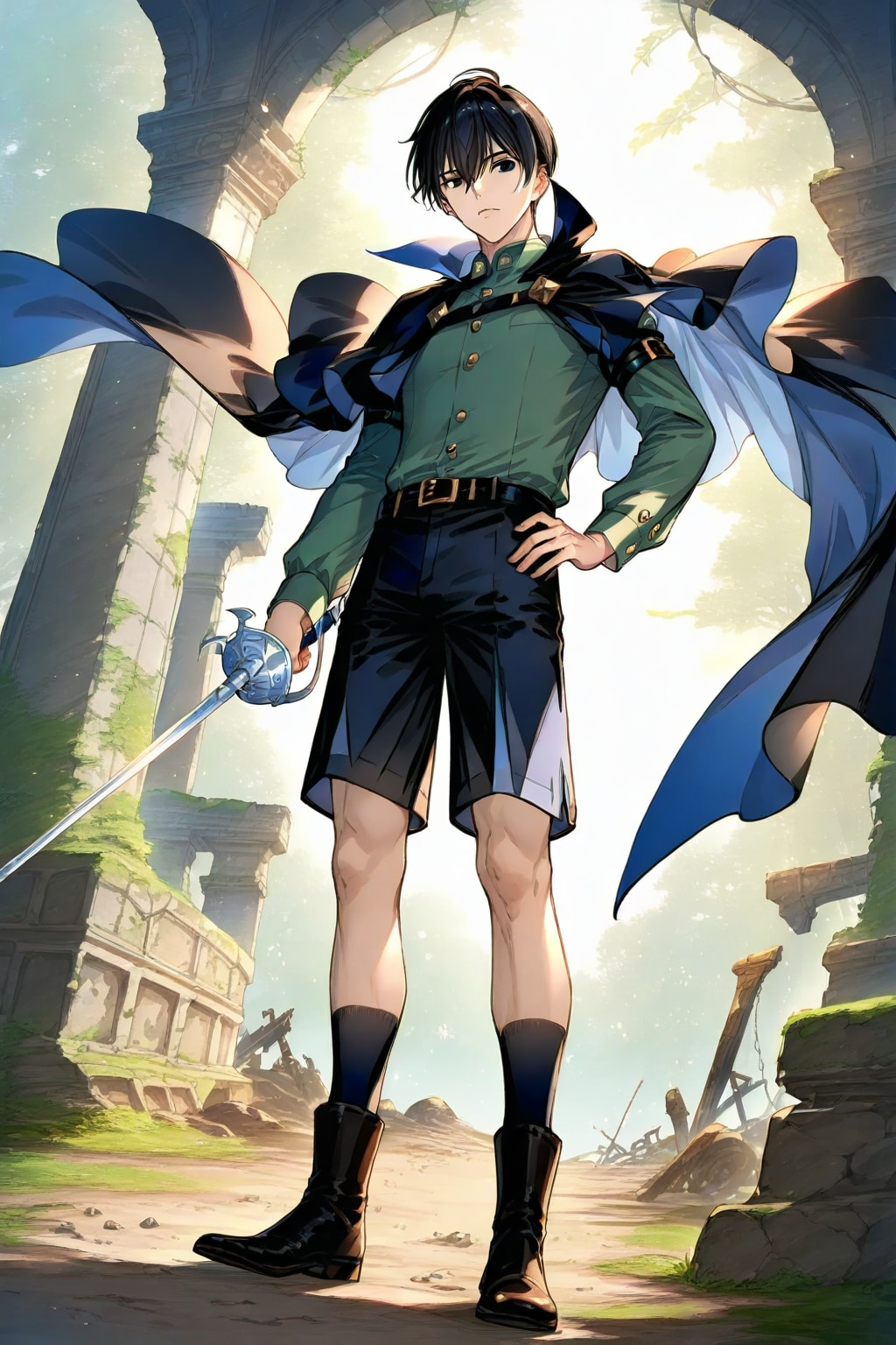 古代遺跡地下,大型男性魔法剣士2 | の人気AIイラスト・グラビア