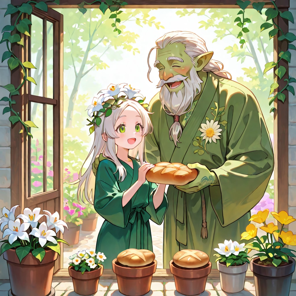 森の住人　祖父と孫娘 | の人気AIイラスト・グラビア