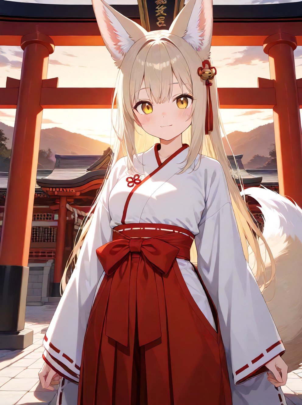 夕暮れの神社