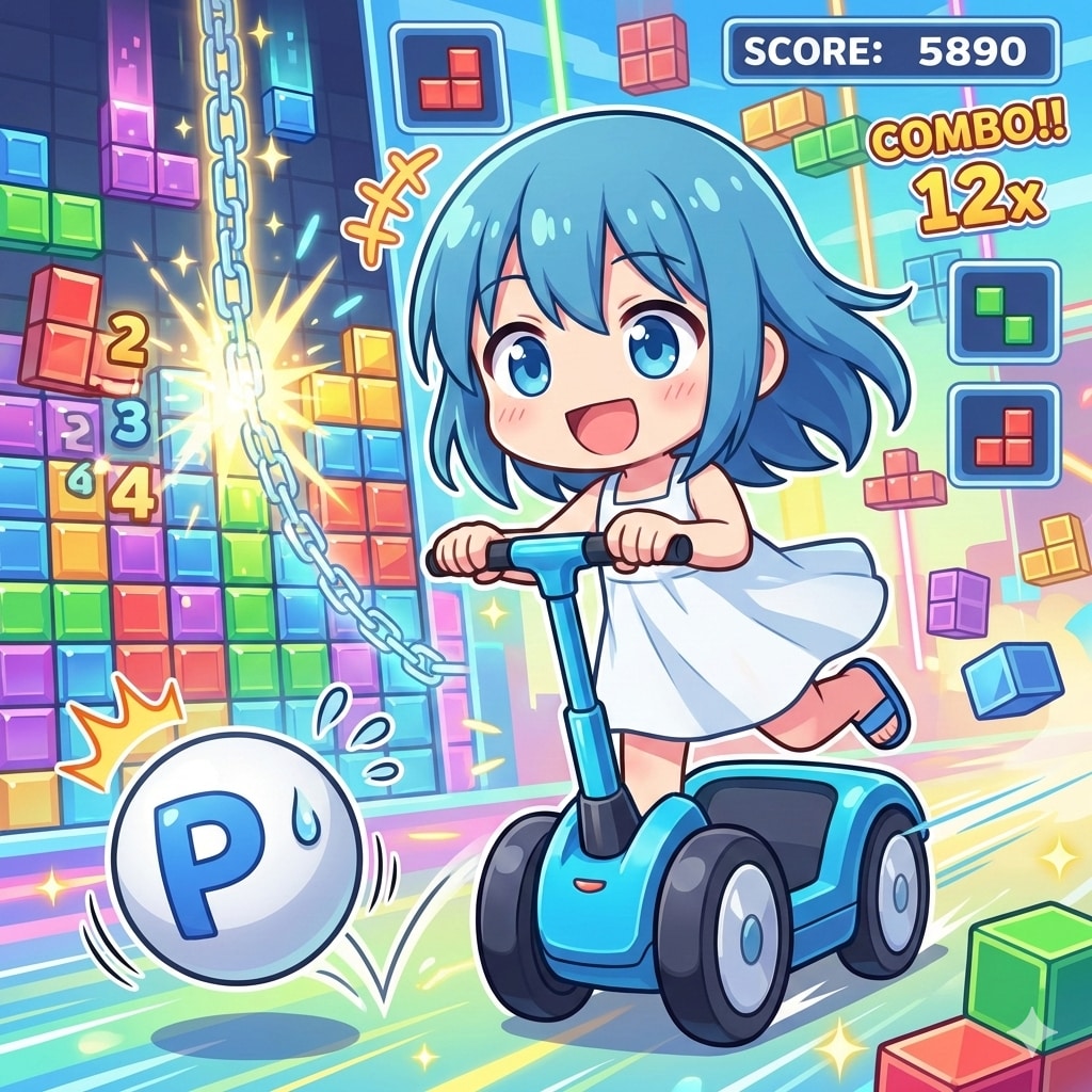 逃げる点Pと追いかける青髪ちゃん