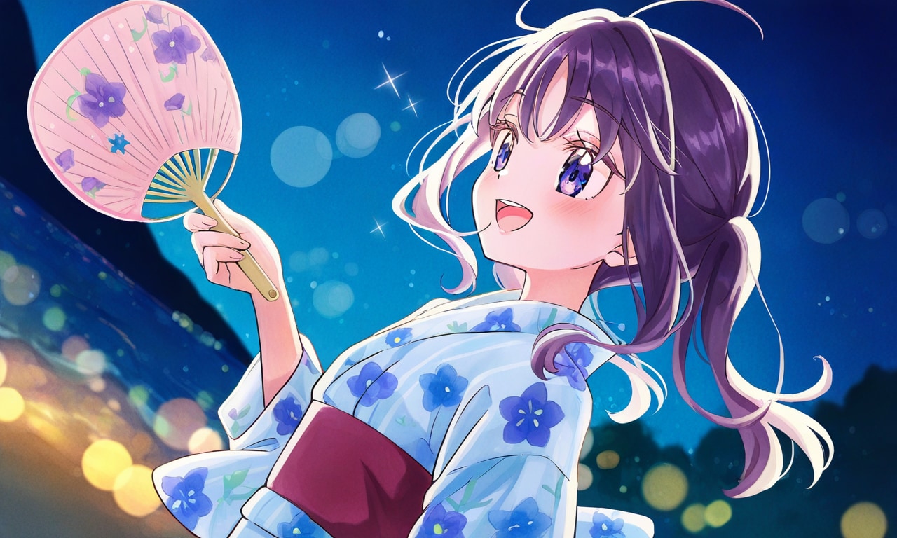 夕涼み海岸🌙紫雨こころ。 | の人気AIイラスト・グラビア