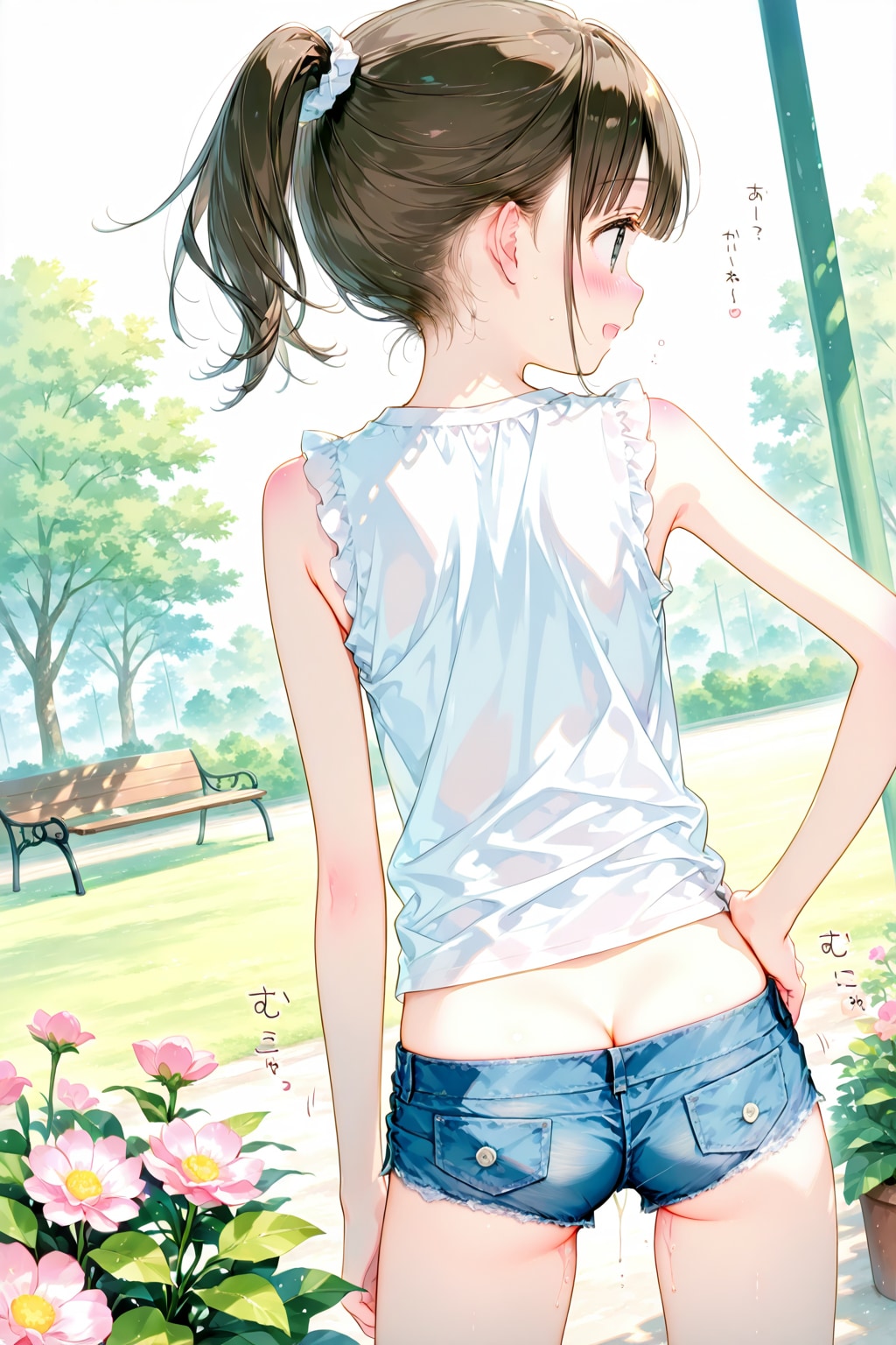 背中（おしり？）で語る雫ちゃんｗ