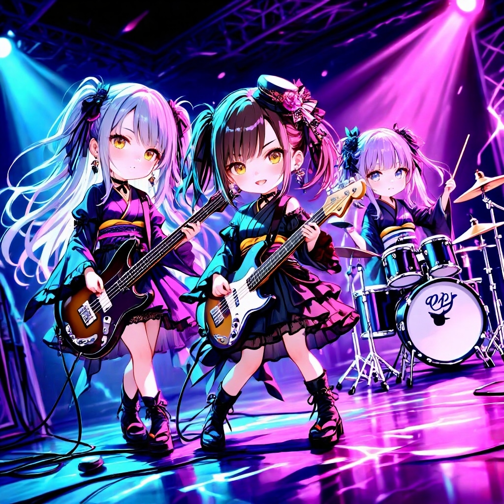 ゴスロリ和服バンド | の人気AIイラスト・グラビア