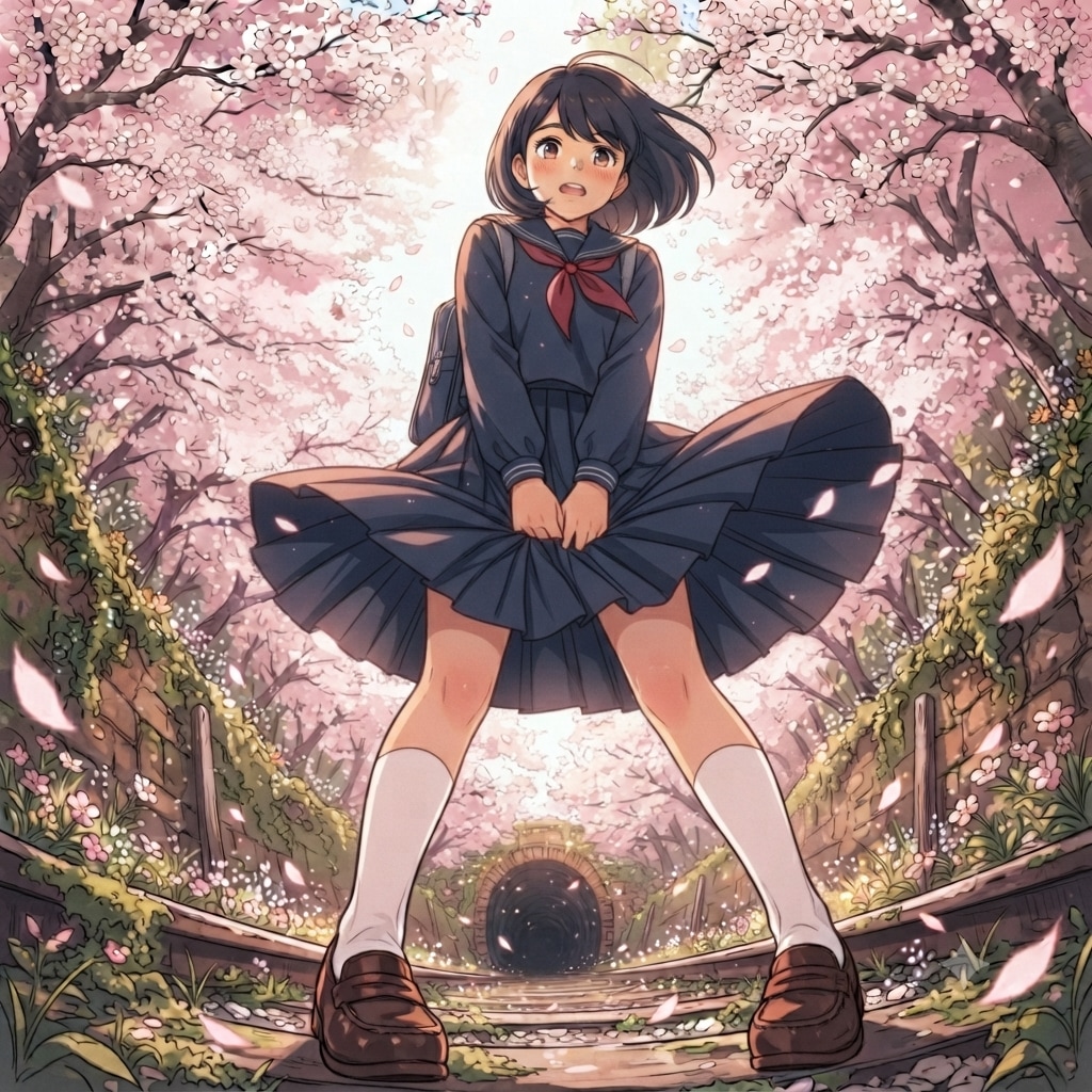 桜のトンネル