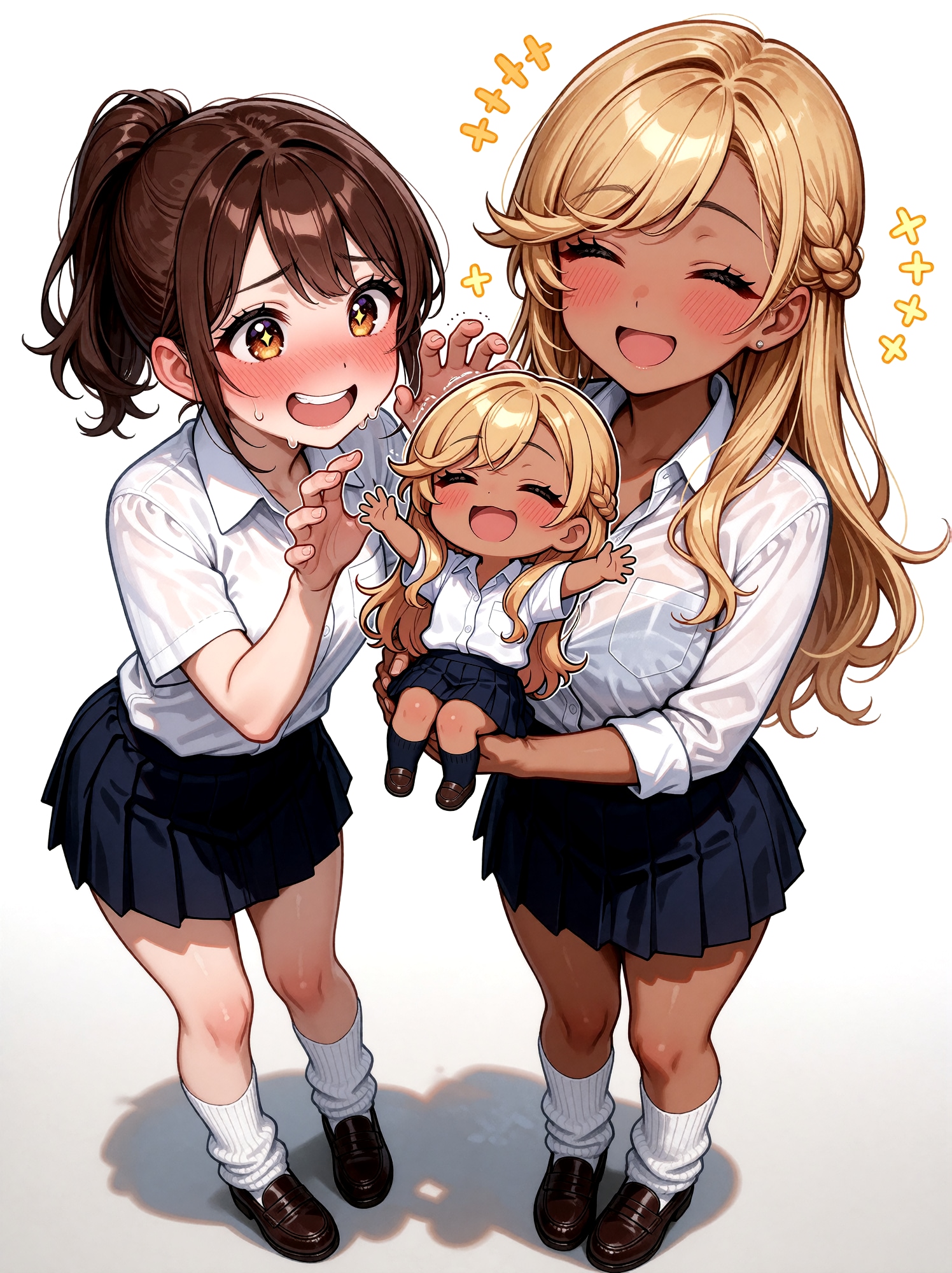 黒ギャルとちびギャル
