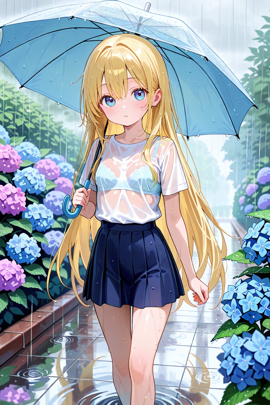 透けブラ金髪ちゃん
