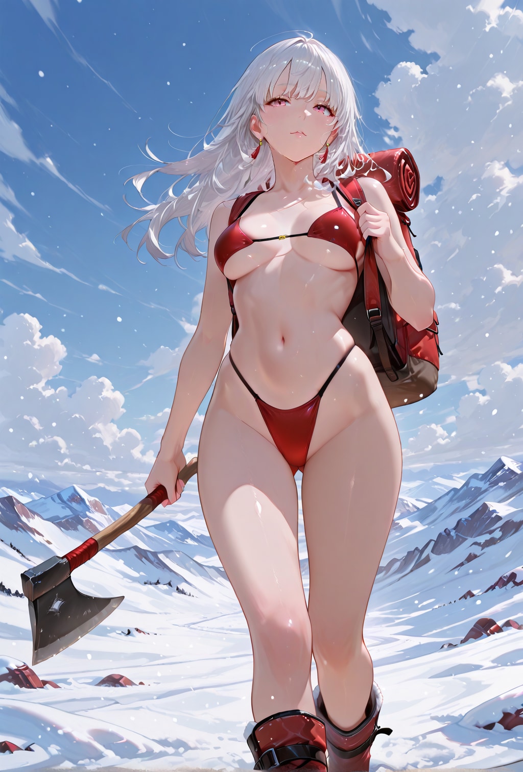 この装備で雪山は無理だろう