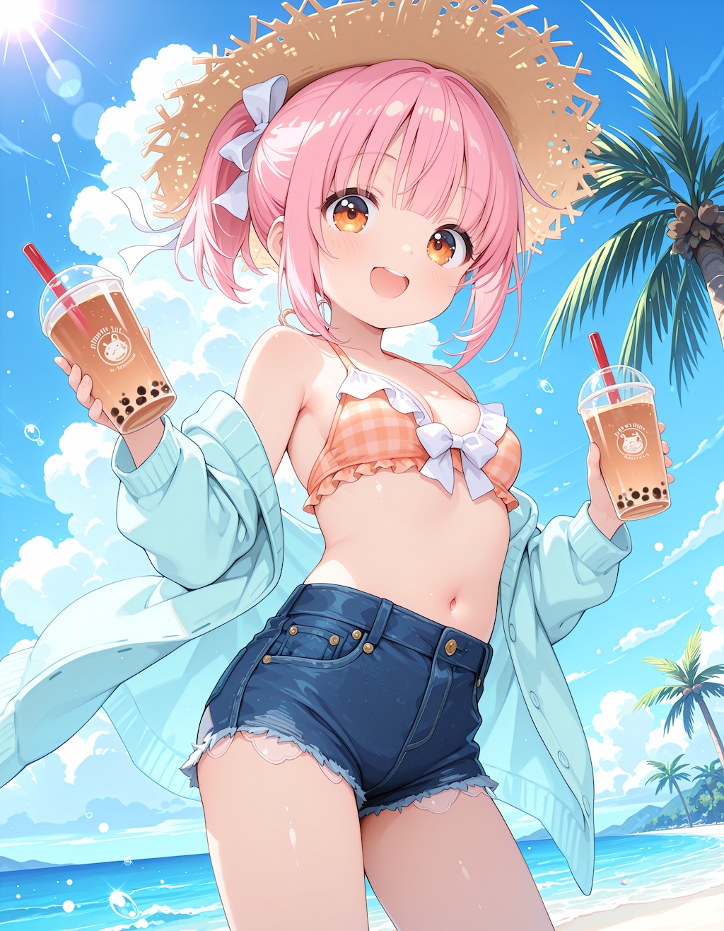 一緒にタピオカ飲む？