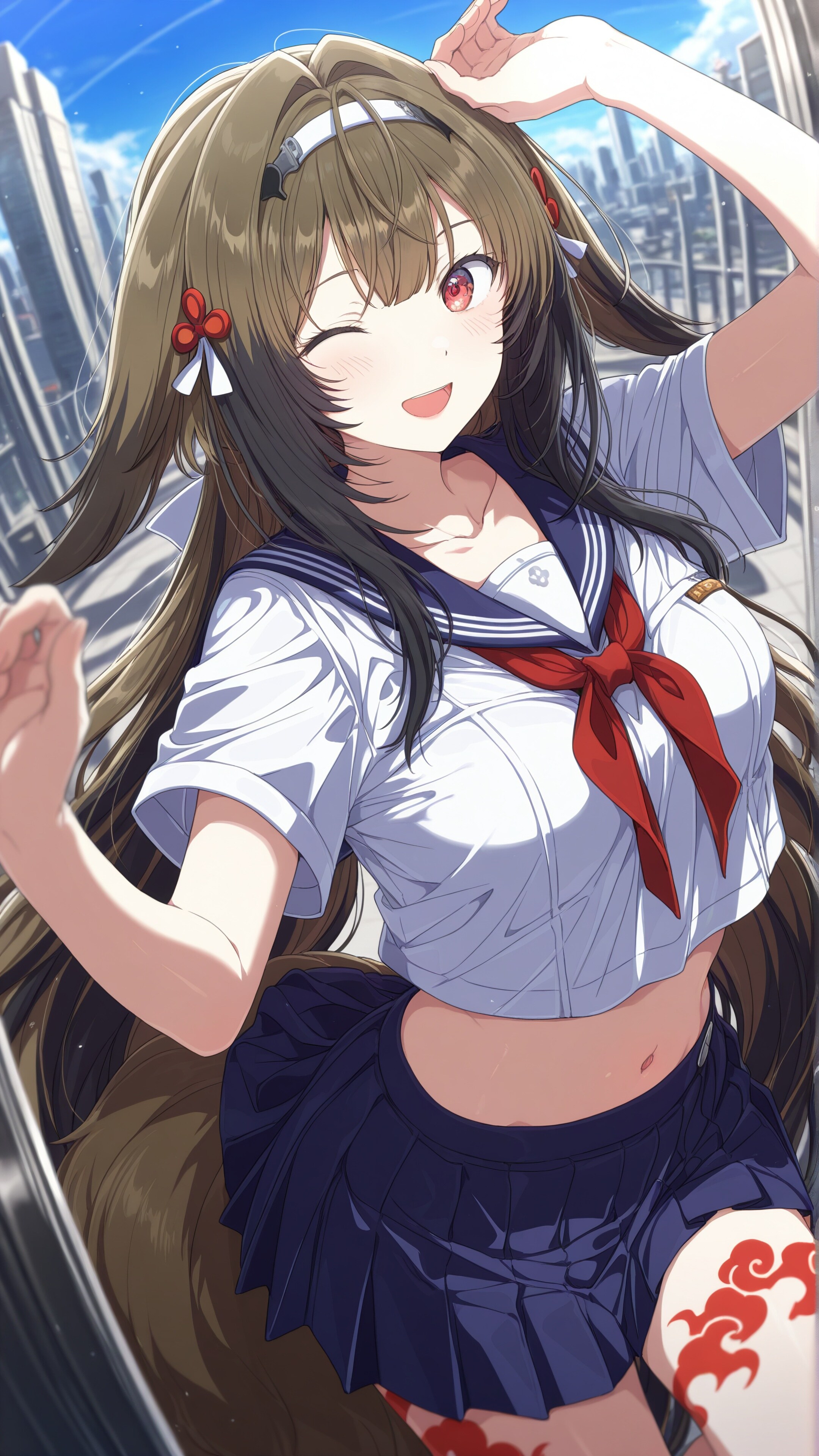セーラー服の葉瞬光ちゃん