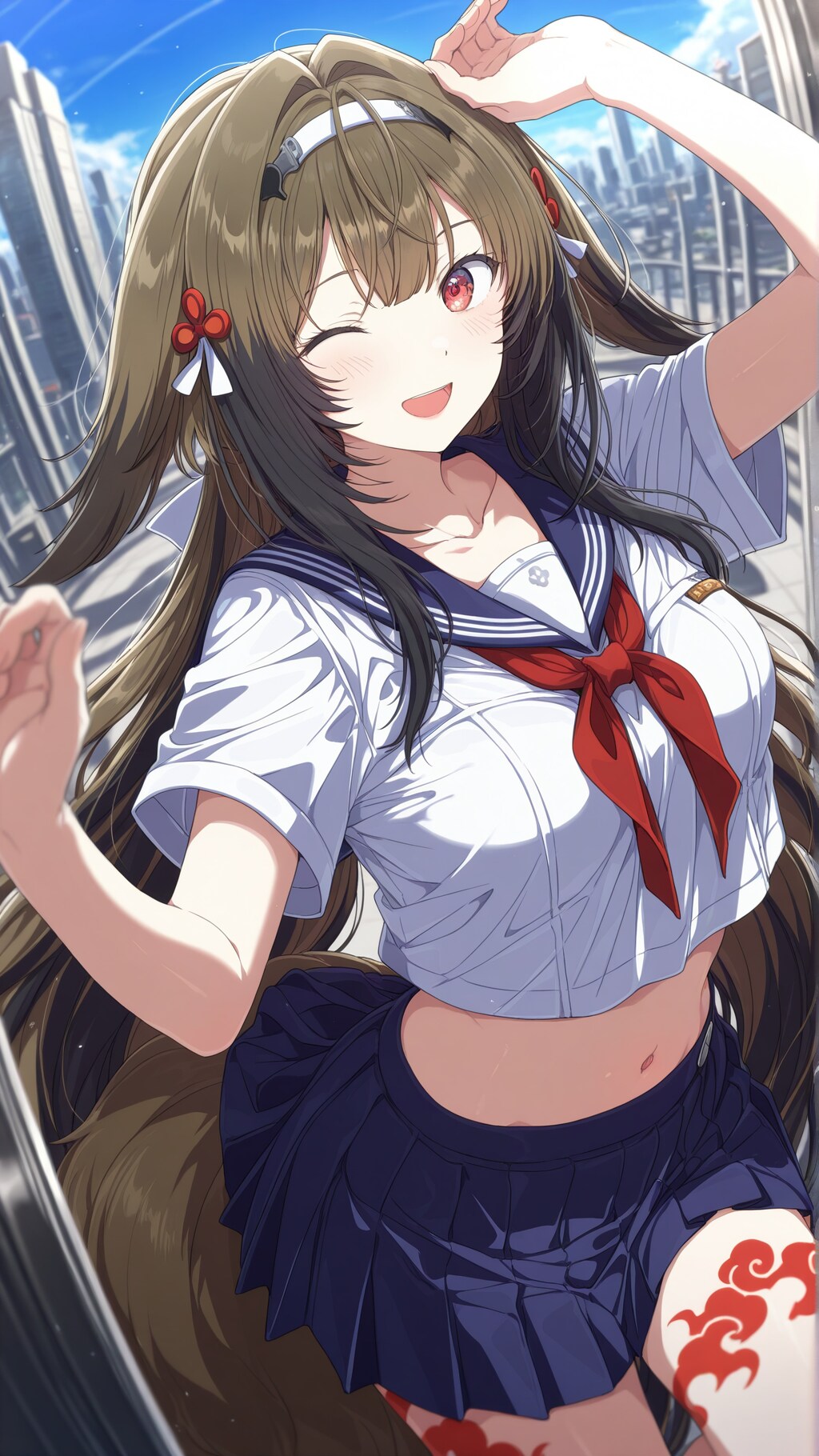 セーラー服の葉瞬光ちゃん