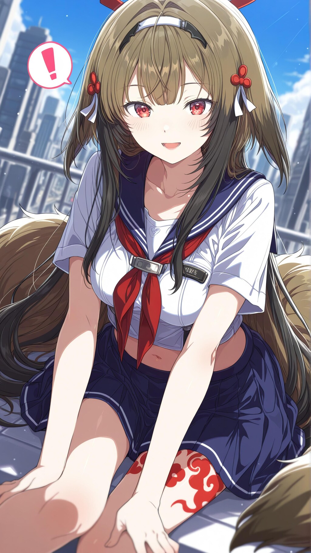 セーラー服の葉瞬光ちゃん