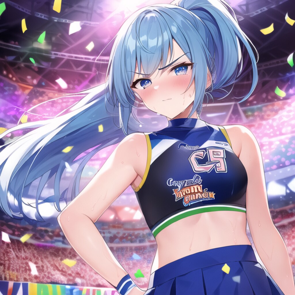 ちょっと怒ってるチアガール